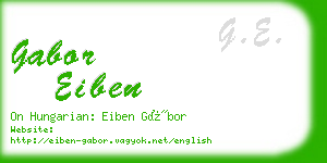 gabor eiben business card